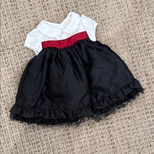 Gymboree Black and White Baby Dress with Red Accent